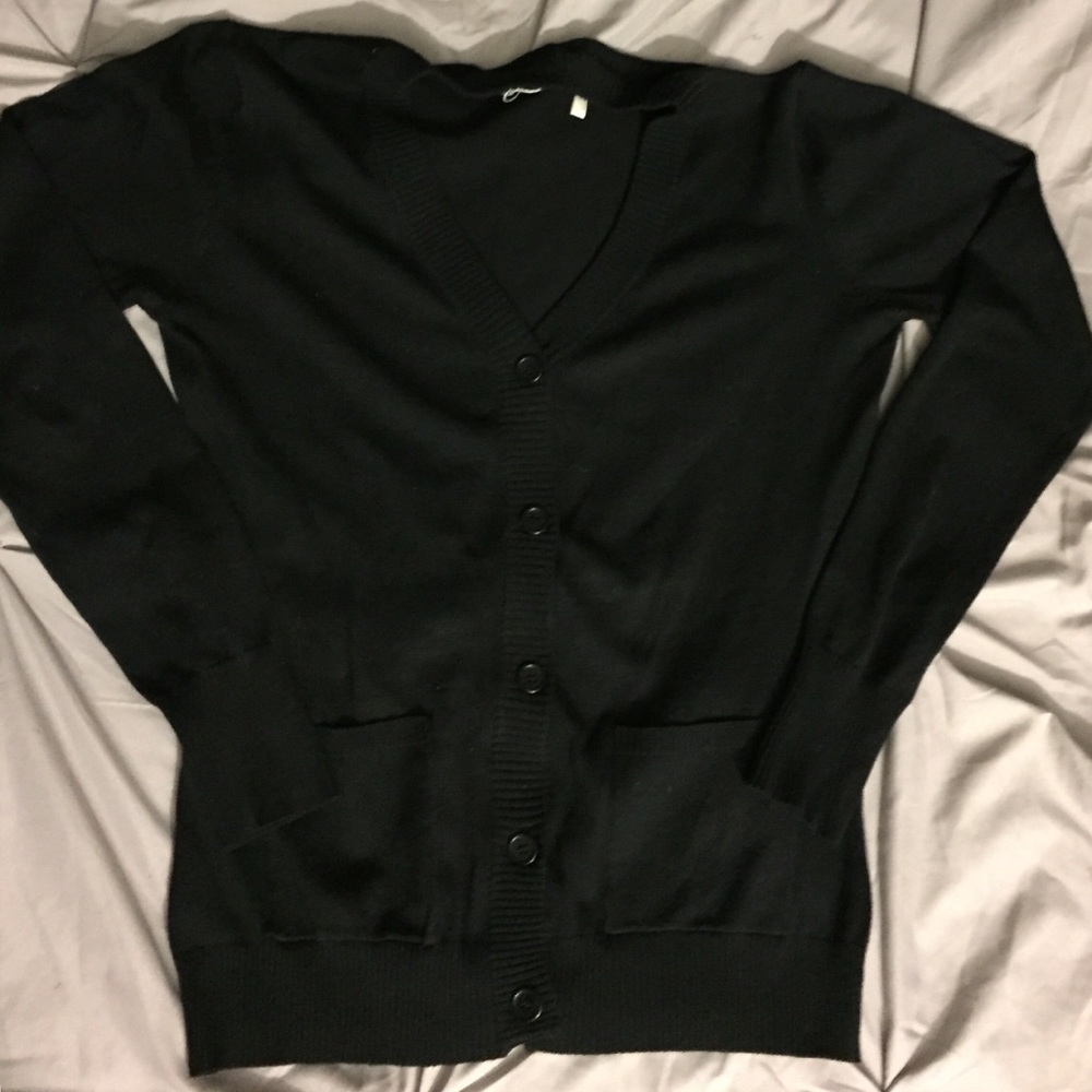 Black button down cardigan